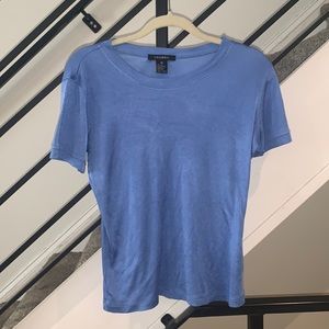 LOUBEN Silk blend blue Crew T-Shirt size medium